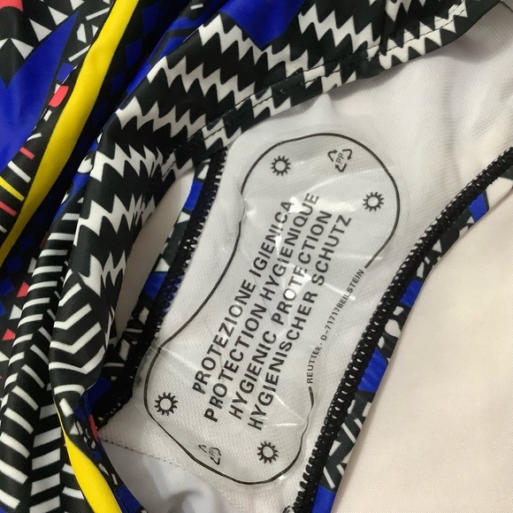 Boho blue one piece swimsuit size L (0037) - Picture 5 of 13